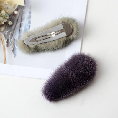 China Smart casual hairpin flower hairpin hairpin Rex rabbit hair fashion and genuine fashion mink hairpin legs wholesale table legs hairpin for sale