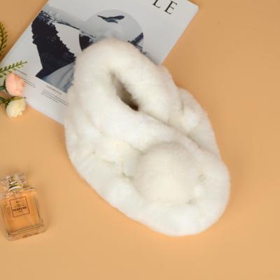 China Luxury Rex Rabbit Hair Scarf Rex Rabbit Hair Three Pipes Scarf Medium Brand Woman Winter Scarf Real Leather And Fur for sale