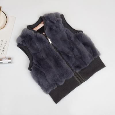 China Keep Warm Cheap Rex Rabbit Hair Vest Lady's Fur Clothing Fashion Winter Fur Vest for sale