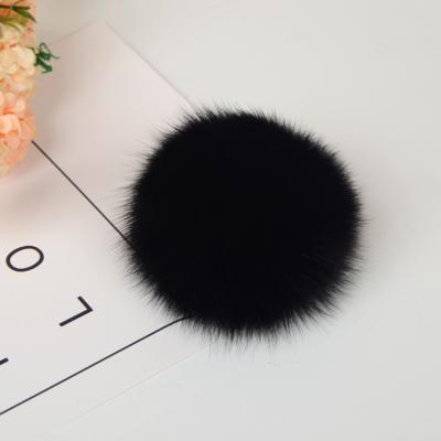 China Fluffy back with one elastic band manufacturers fox hair ball clothing shoes accessories real hair pendant plush head chain ball 8 - 12cm for sale