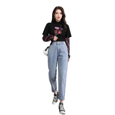 China Straight Leg Friend Denim Pants 