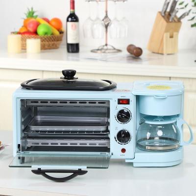 China Multifunctional hotel breakfast machine 3-in-1 coffee machine toaster oven machine 3 in 1 breakfast makers for sale