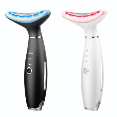 China 2022 Home Skin Care LED Beauty RF Face Lift EMS Use Photon Face Massager Anti Aging Neck Wrinkles Removal Tightening Lifting Device for sale