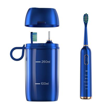 China UV Sterilization Toothbrush Travel Eco-friendly Vibrating Oral Cleaning Battery Operated Smart Case and Auto Fan for Teeth Sticks Cleaning for sale