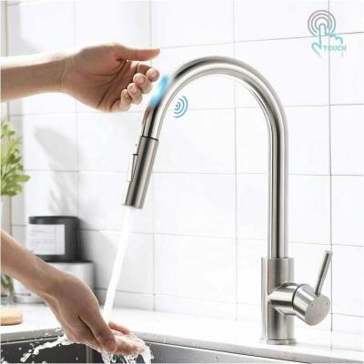 China Thermostatic Modern Portable Detachable Faucet Stainless Steel Pull Out Kitchen Faucets for sale