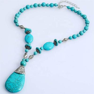 China Custom Natural BOHEMIA Gemstone Necklace Anti-silver Plating Genuine Stone Snail Shape Bohemia Customized Pendant For Women for sale