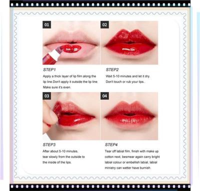 China Lady's Lips Beauty Makeup Wholesale 6 Colors Romantic Bear Peel Lasting Lipstick Tint Tear Pull Lip Gloss for sale