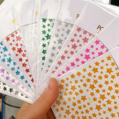 China 3D Shining Stars New Year Festival Manicure Romantic Popular Festival Holiday Finger Decoration Rain 2022 New Design Adhesive Nail Art DIY Sticker Bulk for sale