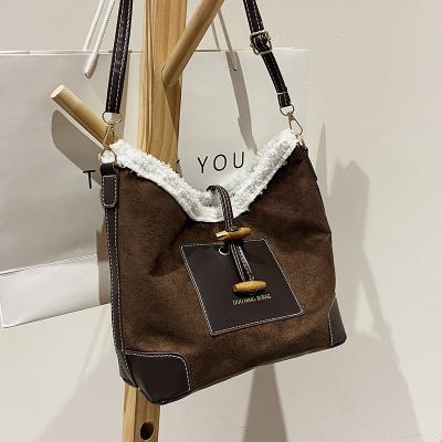 China Accept 2021 new fashion women shoulder bag luxury women purse handbag cross - body with fur for sale