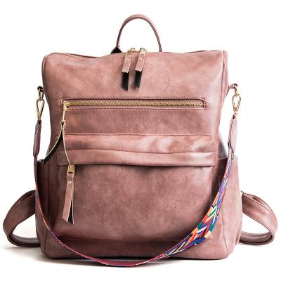 China High Quality New Fashion PU Backpack Large Capacity Purses Designer Leather Handbags For Women for sale