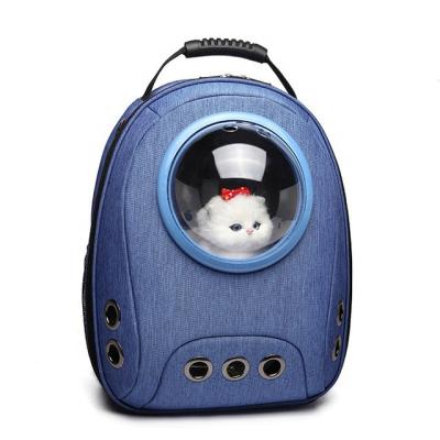 China Viable Folding Polyester Capsule Space Window Bubble Travel Acrylic Pet Cat Backpack Carrier for sale