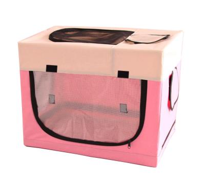 China Viable Pet Playpen Small Foldable Dog Cat Crate Kennel Canvas Cover Cat Exercise Cage Wood Frame for sale