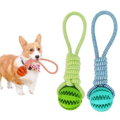 China New Pet Toys Elasticity Sustainable Interactive Natural Rubber Ball Disjointed Ball Tooth Ball Dog Chew Toys for sale