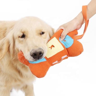 China Sustainable High Quality Luxury Fleece Dog Training Plush Feeding Chew Toys Squeaky for sale