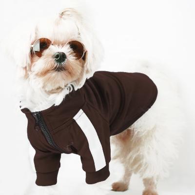 China Zipup Sustainable Pet Clothes Fashion Dog Jacket Out Small Sport Wear Polyester Dog Coat for sale