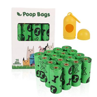 China Customized Eco Dog Poop Bag Biodegradable Waste Stored With Silicone Dispenser Holder for sale