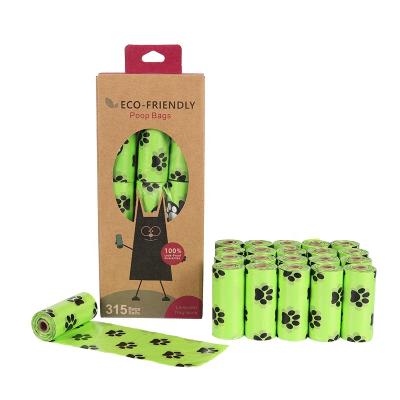 China Stored Eco Friendly Dog Poop Bags Biodegradable Roll Dog Poop Bag Waste Light Green for sale