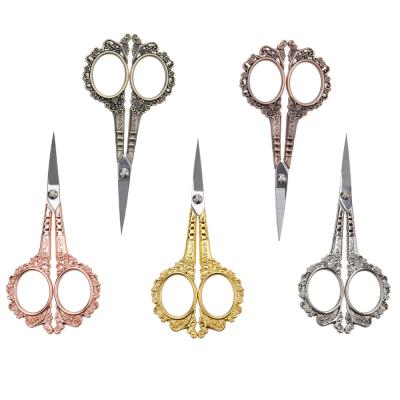 China Embroidery 5*11.5CM Stainless Steel Blade Handle Scissors Fengsheng Plum Blossom Shape Craft Arts And Crafts Zinc Alloy Scissors for sale