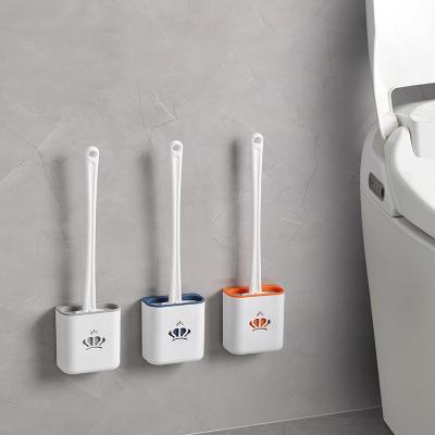 China Sustainable Label Modern Black Durable Wall Mounted Silicone PP Tpr Toilet Cleaning BrushSillicon Toilet BrushToilet Cleaning Brush for sale