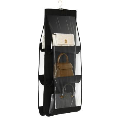 China Behind The Doors/On Walls Storage Hanging Bag For HandbagHome Use Save Space Women Tote Hand Bags StorageHolder Foldable Hanging Handbag Storage Organizer for sale