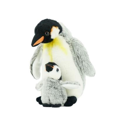 China Custom Gray Realistic Super Soft Stuffed Lovely Penguin Animal Toy 30cm for sale