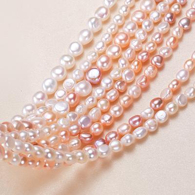 China Jewelry Making Wholesale 7-11mm Near Big Big Round Hole Natural Freshwater Cultured Loose Pearl String Strand Beads for sale