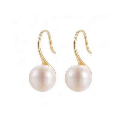 China Wholesale Minimalist Jewelry 8-9mm pearl button pearl earrings water heelsfresh minimalist pearl earring for sale