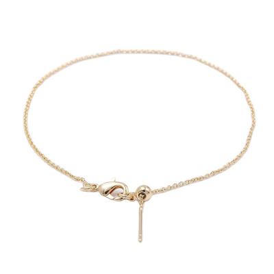 China Promotion 14k 18k 45cm High Quality CLASSIC Gold Plated Pin Chain DIY Accessory Necklace for sale