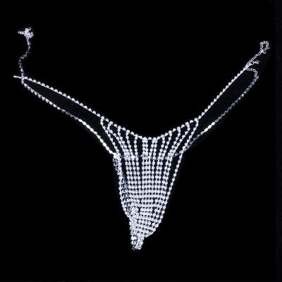 China European and American hot sexy fashion sexy body chain beautiful romantic flower-shaped rhinestone bikini bra body chain for sale