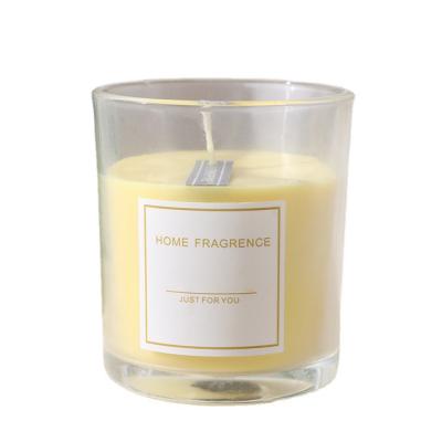 China Eco-Friendly Colored Glass Household Candle Holder Cup Eco-friendly Aromatherapy Soy Wax Scented Candle for sale