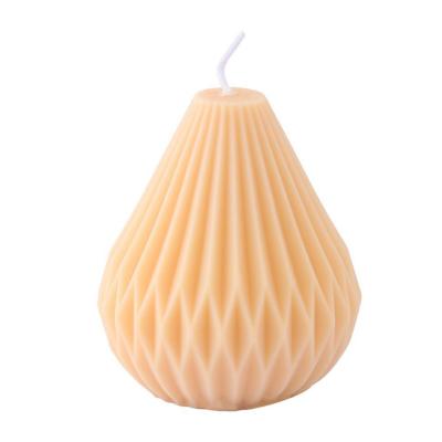 China Pear Shaped Soy Scented Wax Birthdays Candles Prop Shooting Ornaments Wrap Candle Soy Wax Home Exclusive Flakes for sale