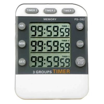 China Good Quality And Durable Digital ClockThree Groups Of Timers Three-Channel Countdown Stopwatch Experimental Clock for sale