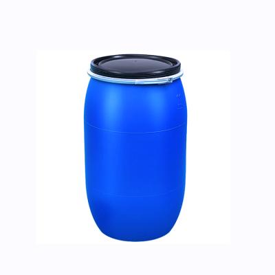 China Recyclable Plastic Open Head Water Blue 55 Gallon Drum Rain Barrel for sale