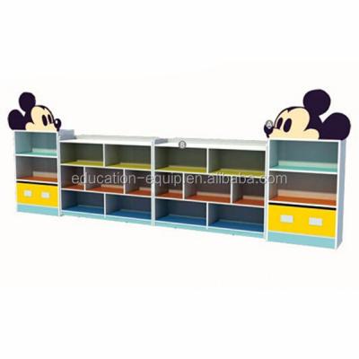 China Wooden Storage Shelf SE971008 Mickey Type Preschool Furniture Toy for sale