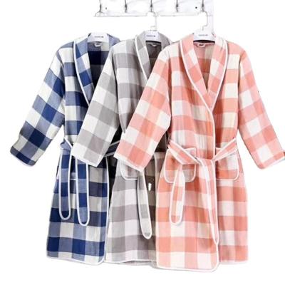 China Wholesale Custom Logo Designer Luxury Bathrobes QUICK DRY Men Wedding Bathrobe Sleep Cotton Hotel Spa Long Robes Waffle Bathrobe for sale