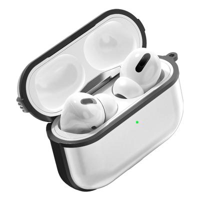 China 360 Degree Dent Anti-Drop Waterproof PC Hard Protective Case Wireless Earphone Case with Key Chain for airpods for sale