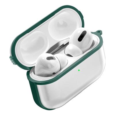 China Best Anti-drop Dent Gold Wireless Earphone Anti-drop Supplier Protective Case For Airpods Pro With Carabiner for sale