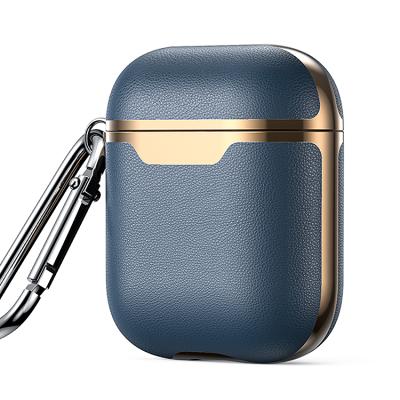 China With good purchase key chain case wholesale anti-lost earphone case for airpods with precise cut shock absorption leather case for airpods for sale