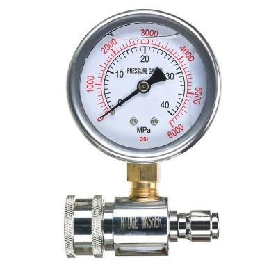 China High Precision 6000 PSI High Pressure Gauge Car Seal Pressure Gauge With 3/8 Inch Quick Connect for sale