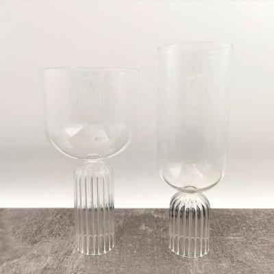 China Customized wholesale fancy clear luxury champagne glasses international wine glass bottles dishwasher safe tableware for wedding for sale