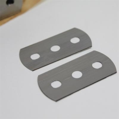 China Industrial Round Edge Razor Blades PP Film Cut 3 Hole Knife for sale