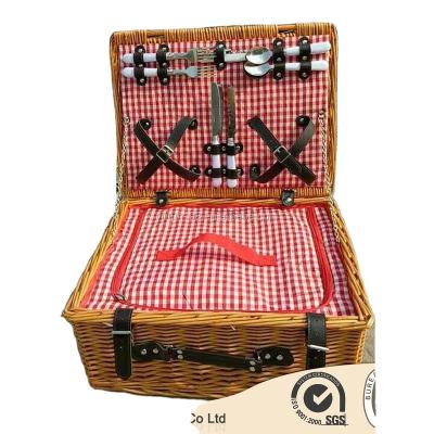 China China 4 Person Use Picnic Bag Wicker Basket Handmade Picnic Basket for sale