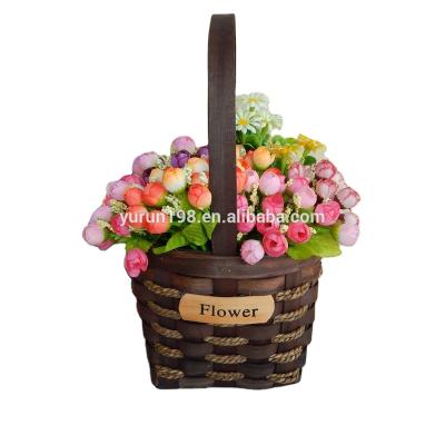 China China Woven Flower Hanging Basket For Wedding for sale