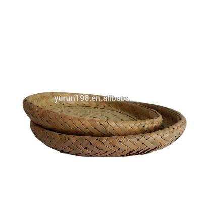 China China Factory Promotion Woven Bamboo Fruit Tray Basket for sale