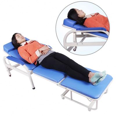 China Hot Selling Space Saving Goods And Comfortable Hospital Escort Chair Folding Sick Bed Bed for sale