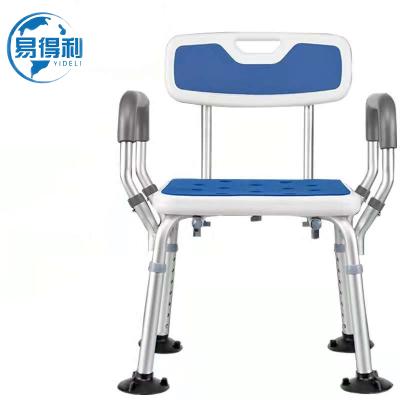 China Convenient Durable And Lightweight Aluminum Adjustable Shower Chair Shower Stool Disabled Elder Assistant for sale