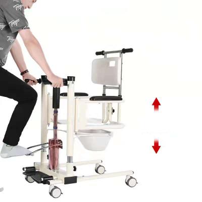 China Waterproof Hydraulic Patient Transfer Wheelchair With Disabled Toilet Transfer Toilet Shower Wheelchair Toilet Chair for sale