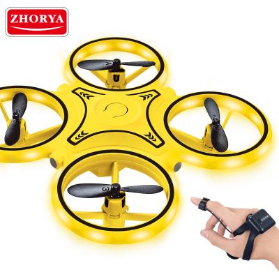 China Zhorya remote control watch hand drone flying rc hand induction control drone for sale