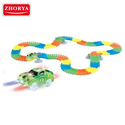 China Slot Toy Zhorya Railway Magic Slot Track Battery Operated Racing Toy for sale