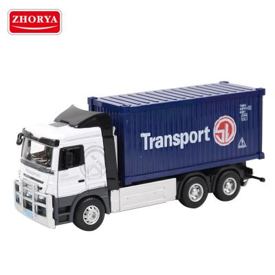 China Toy Zhorya 1:32 Alloy Metal Diecast Model Diecast Container Truck For Kids for sale